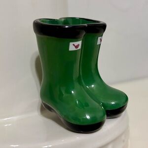 Nora Fleming Mini Jumpin' Puddles (Green Wellies) Rainboots Retired